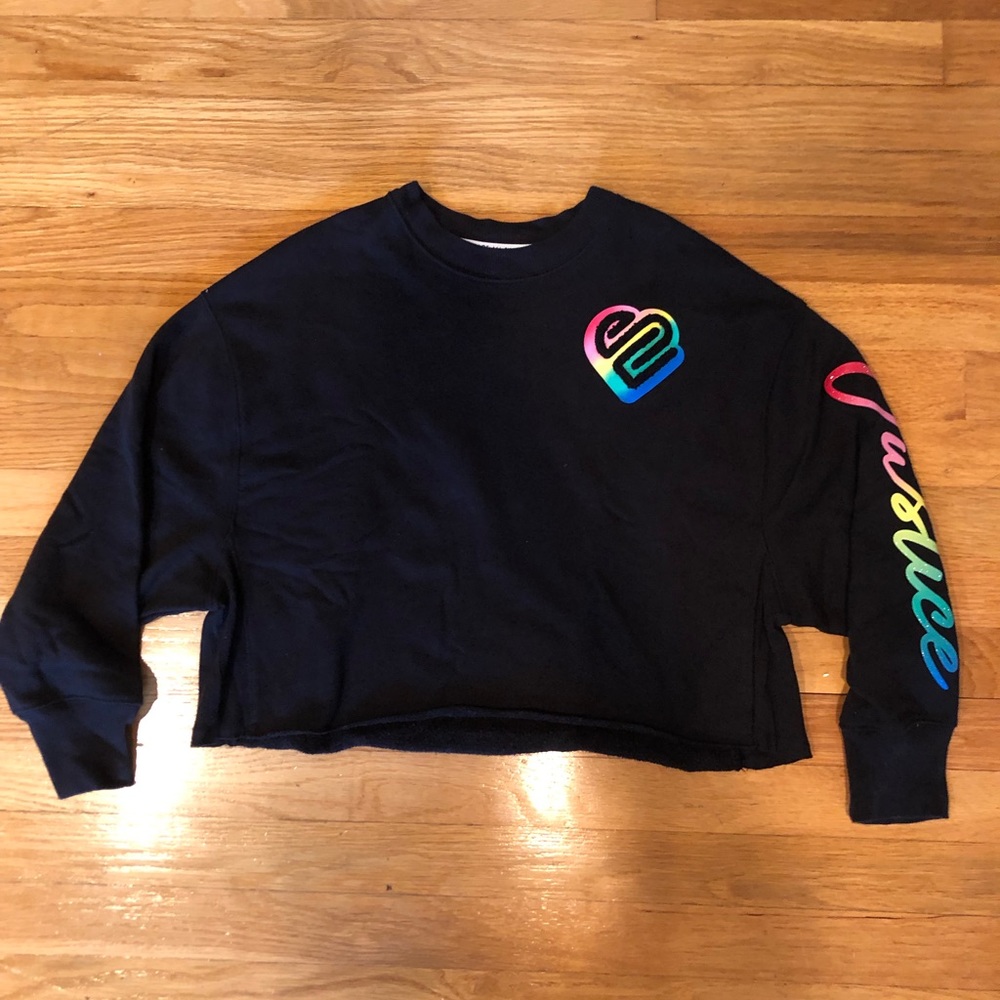 Justice cropped sweatshirt - girls